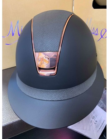 CASQUE MISS SHIELD LEZARD TAUPE OR ROSE